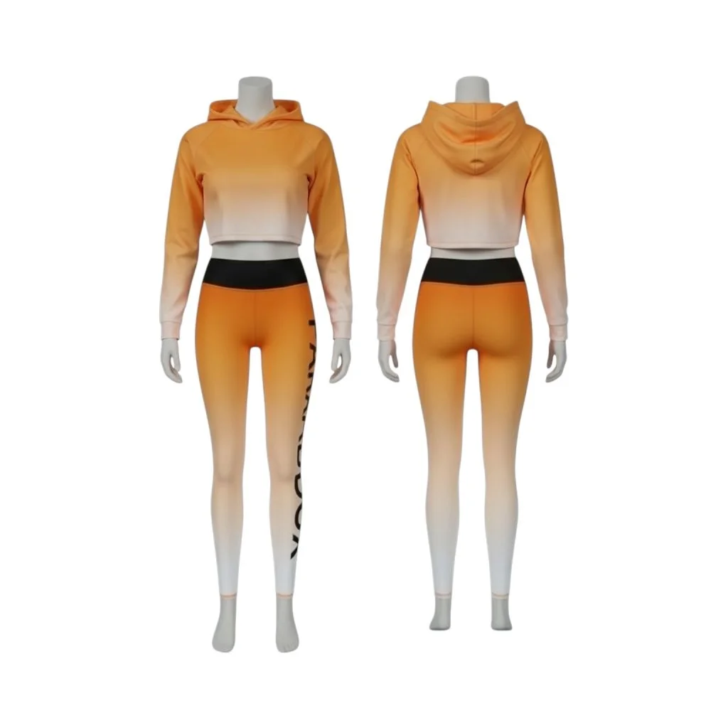 Orange Gradient Activewear Set