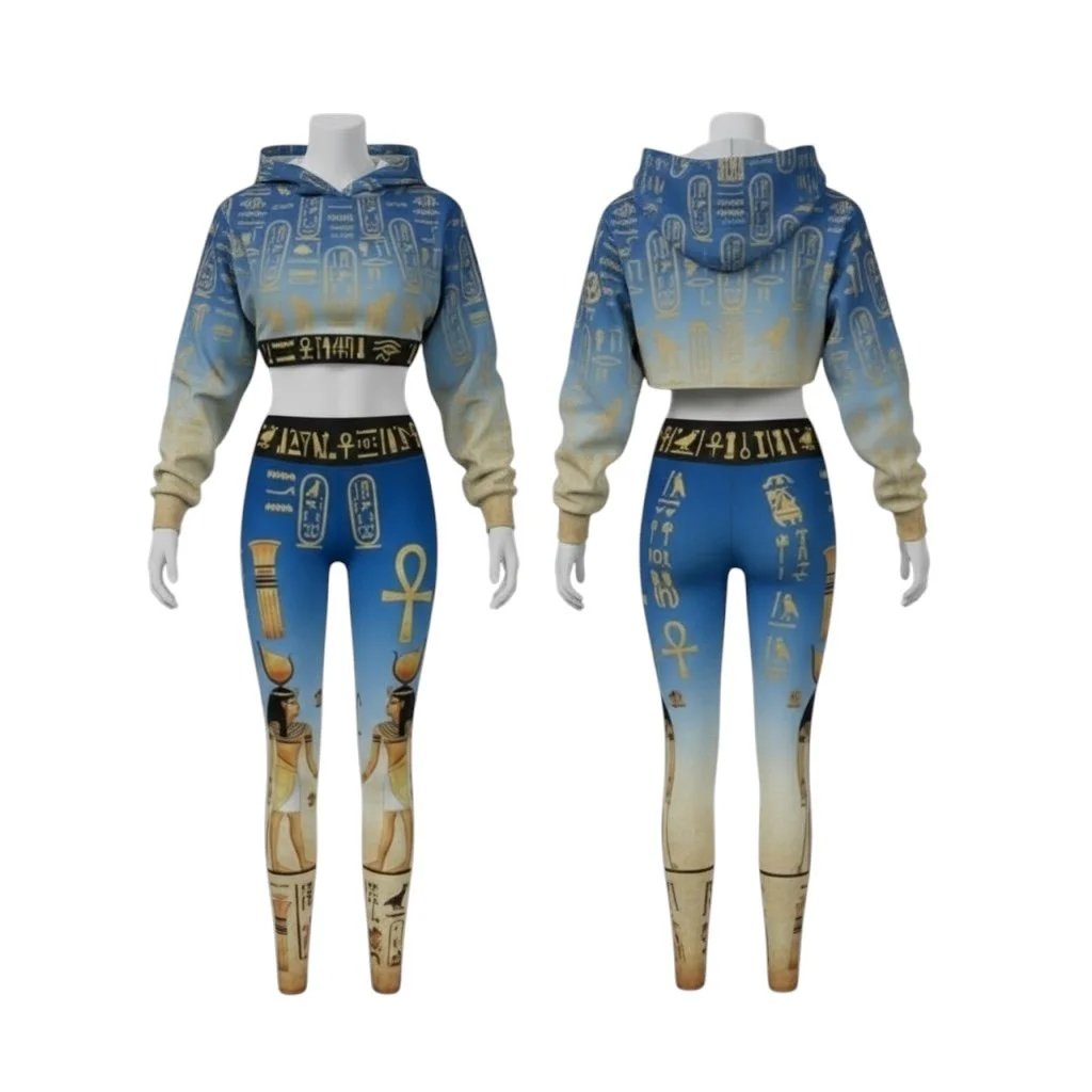 Paradox Egyptian Hieroglyph Ombré Two-Piece Set