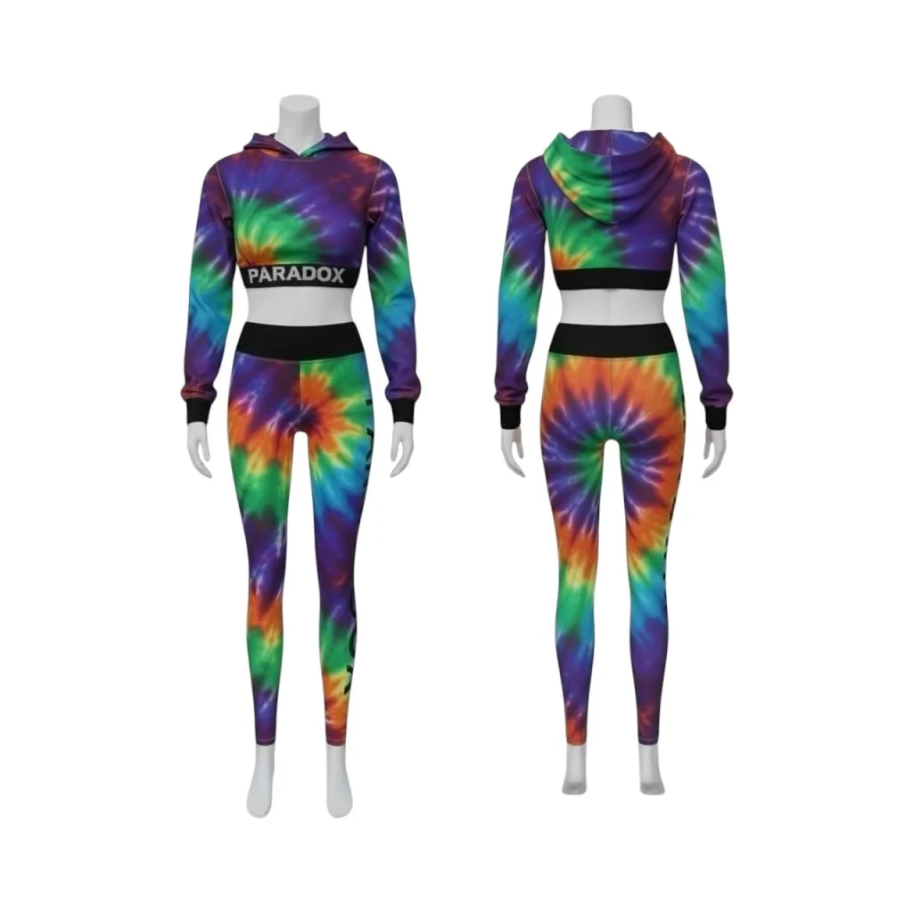 Paradox Rainbow Tie-Dye Two-Piece Activewear Set