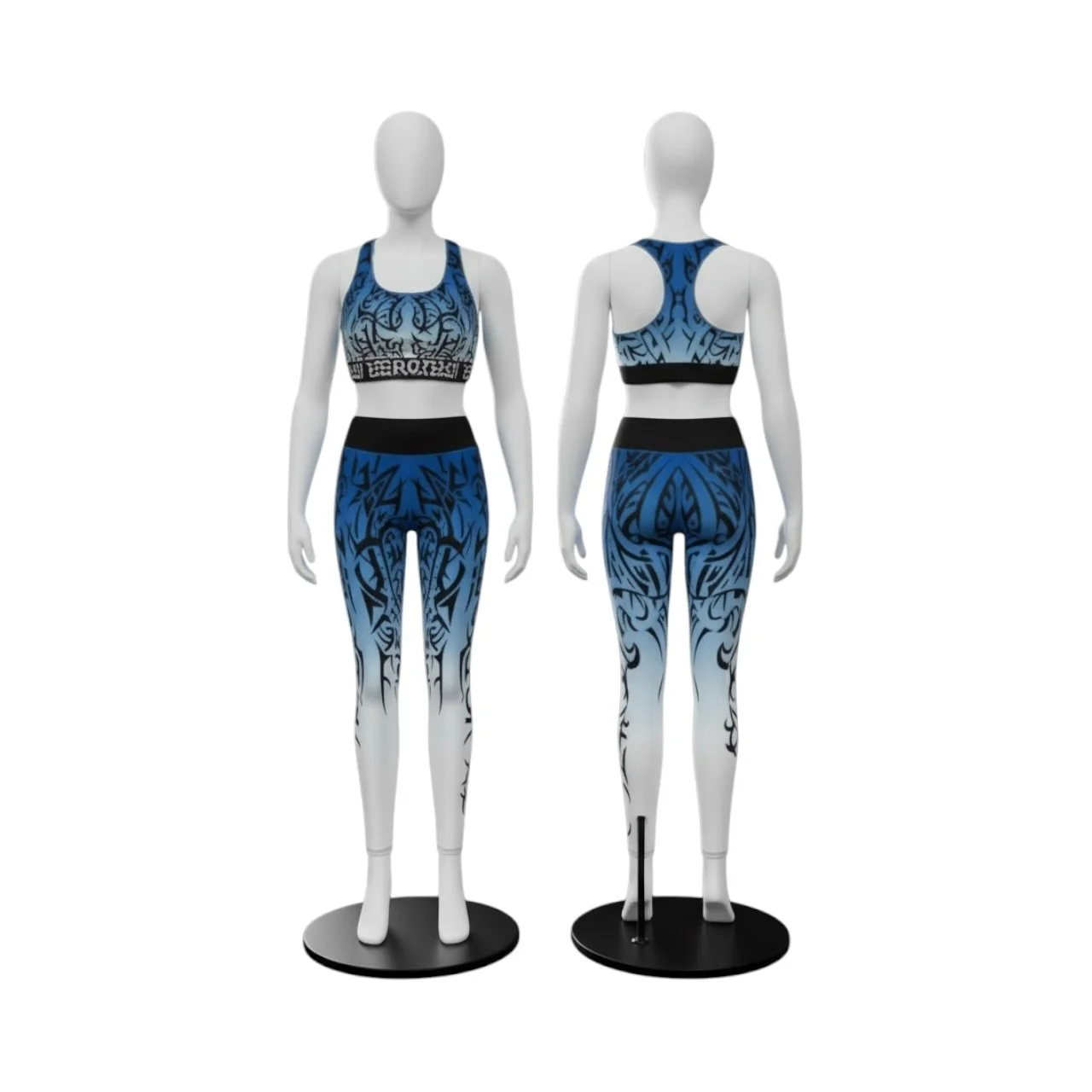 Paradox Arctic Tribal Activewear Set – Sports Bra & High-Rise Leggings