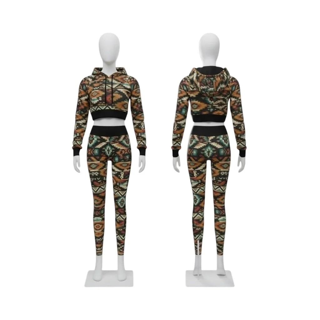 Tribal Pattern Activewear Set