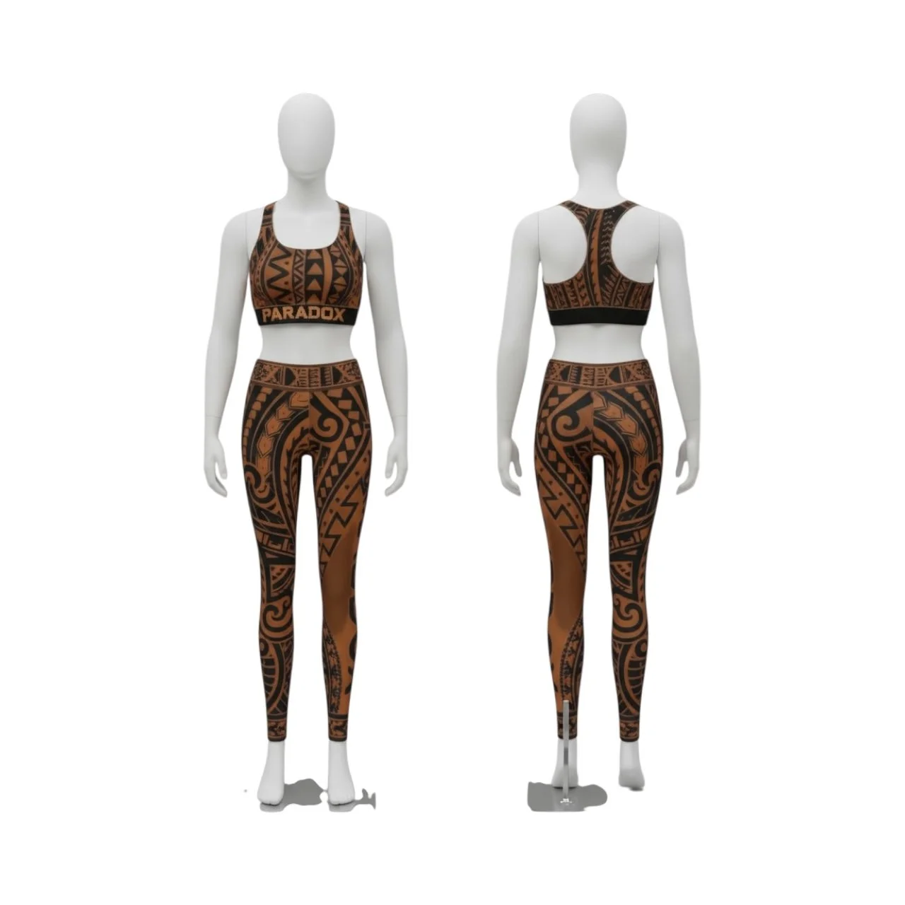 PARADOX Tribal Luxe Activewear Set – Brown Edition