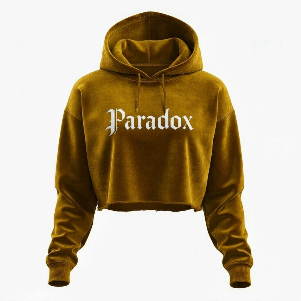 Paradox Velvet Cropped Hoodie