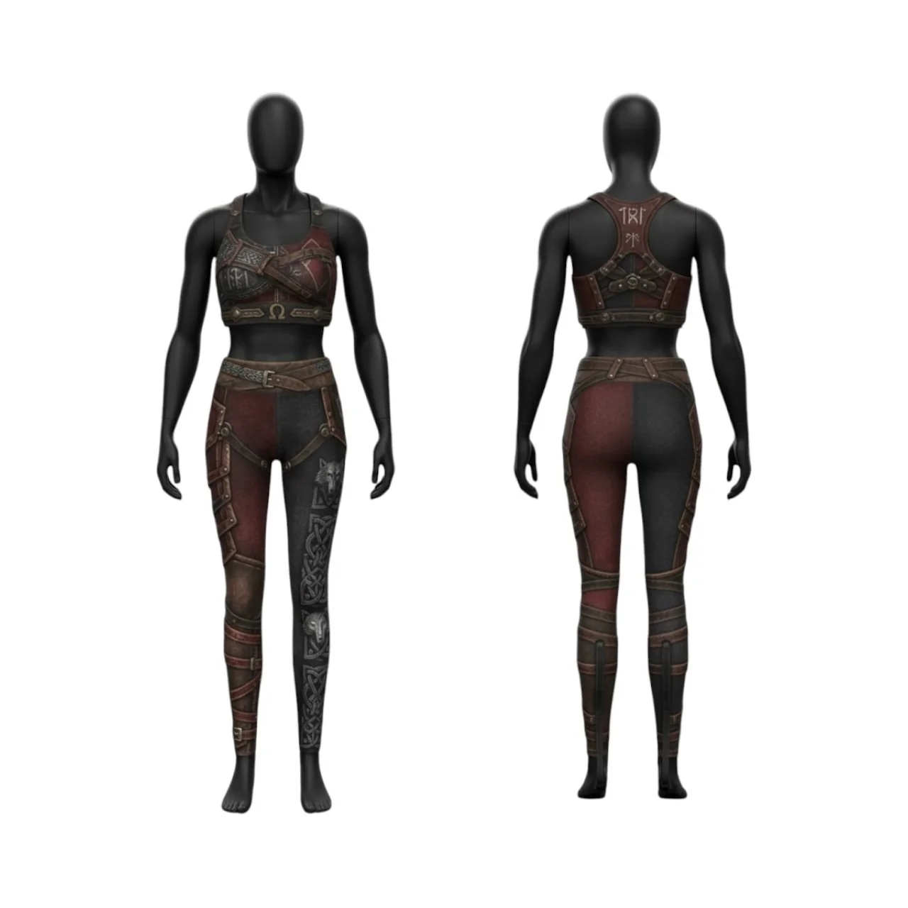 Valkyrie Armor Fitness Set – Tactical Sports Bra & Leggings