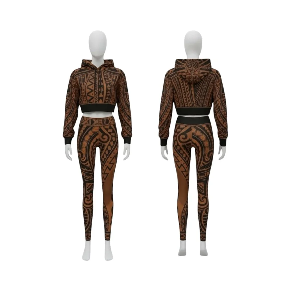 Paradox Tribal Earth Brown Two-Piece Set