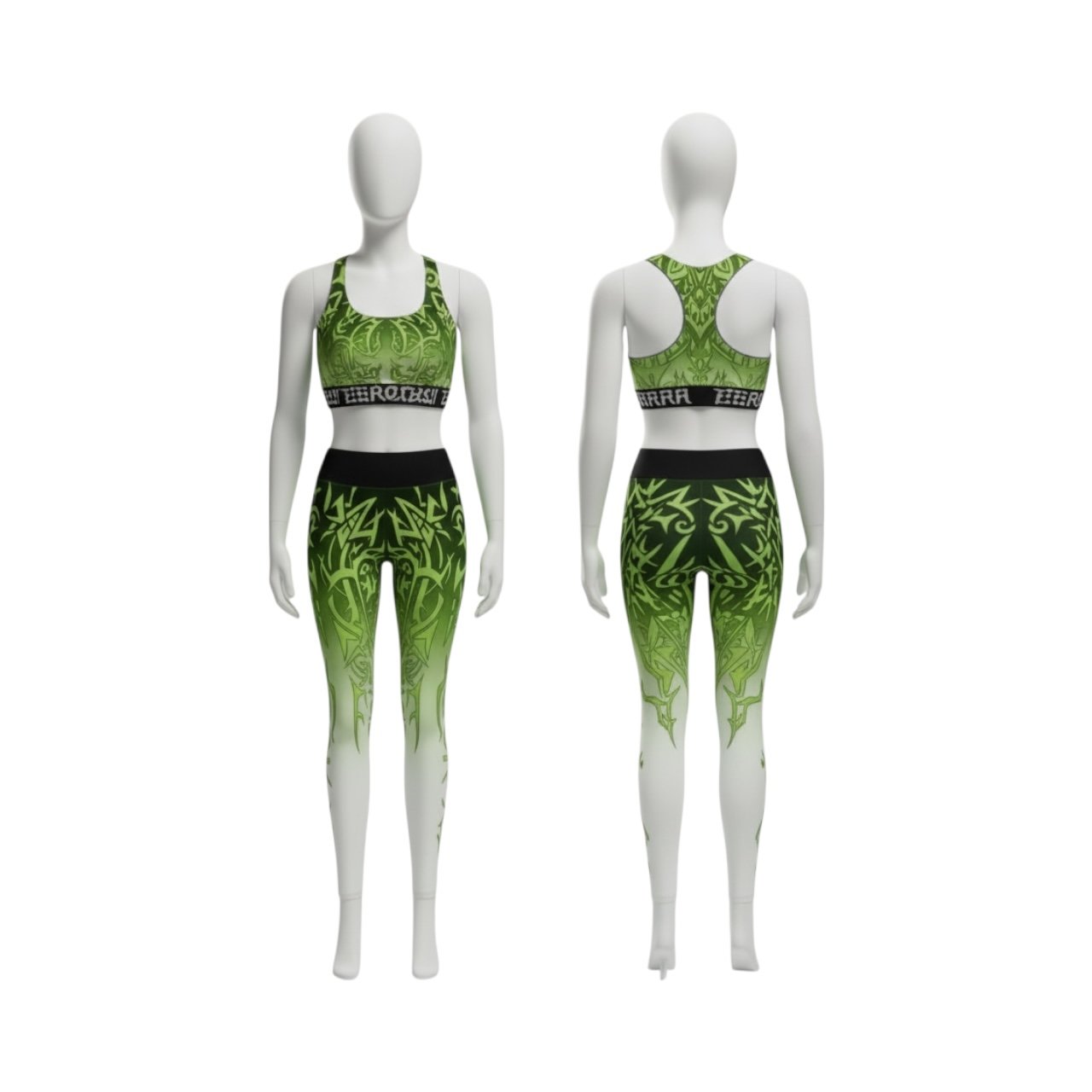 Paradox Venom Tribal Activewear Set – Sports Bra & High-Rise Leggings
