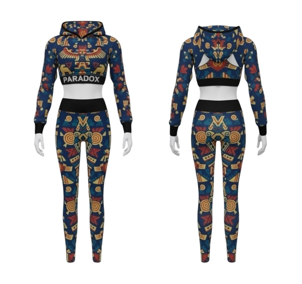 Paradox Tribal Aztec Two-Piece Activewear Set