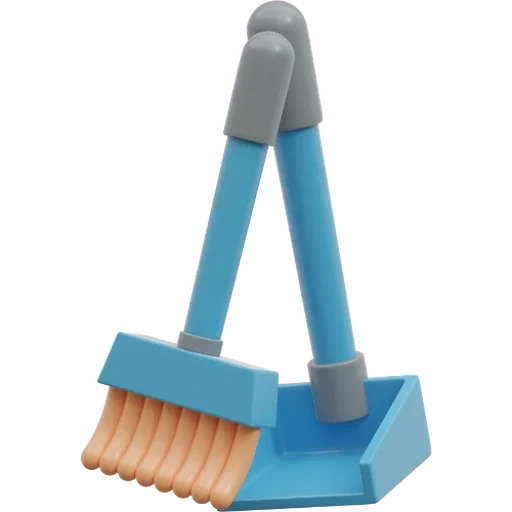 Landscaping cleanup icon representing final detailing and debris removal after landscaping work