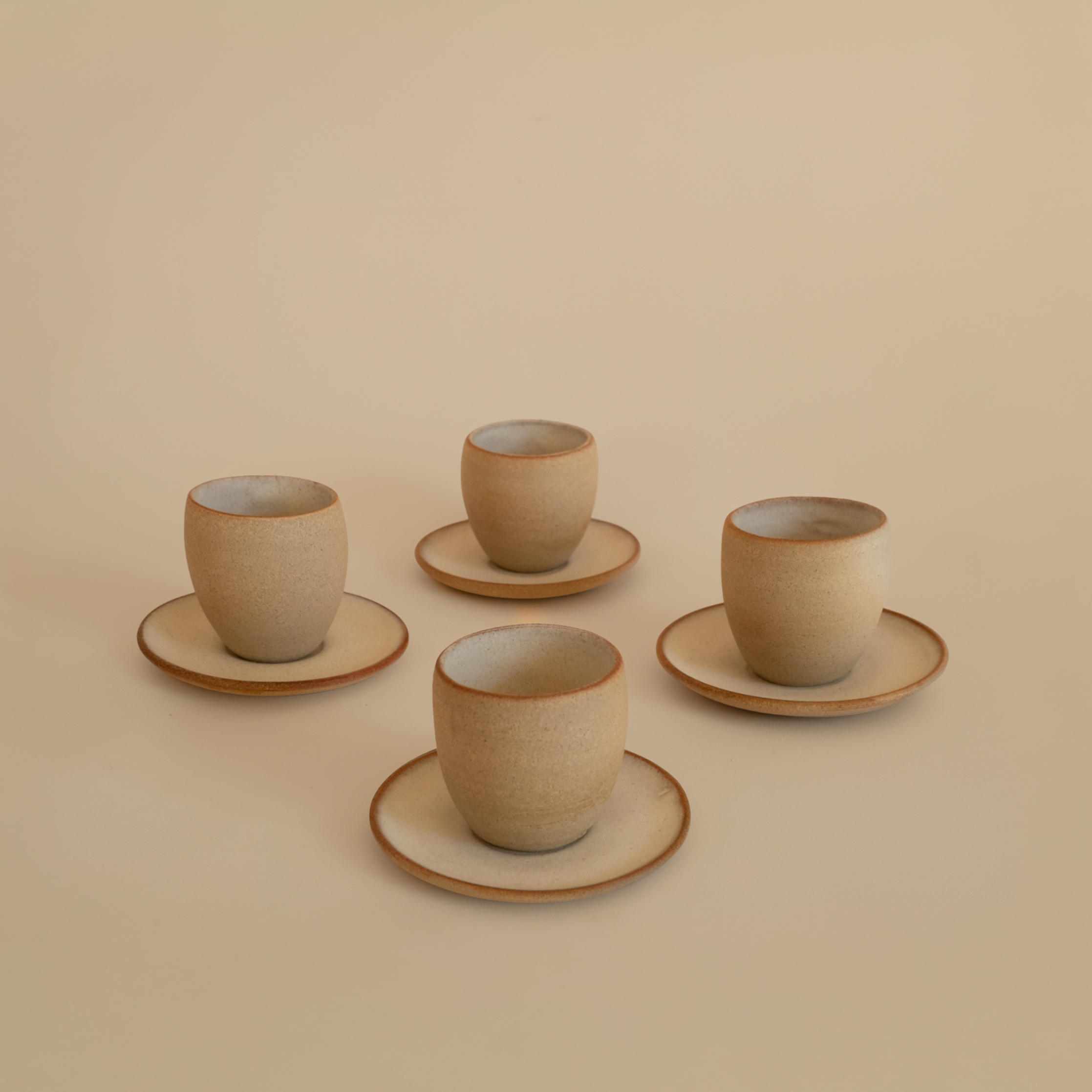 Stoneware Espresso Set (4‑Piece)