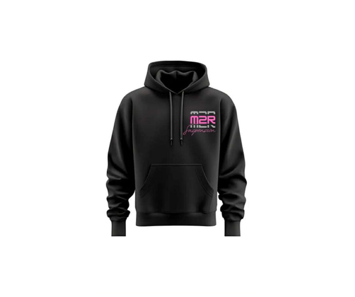 Pink Script Hoodie | Black