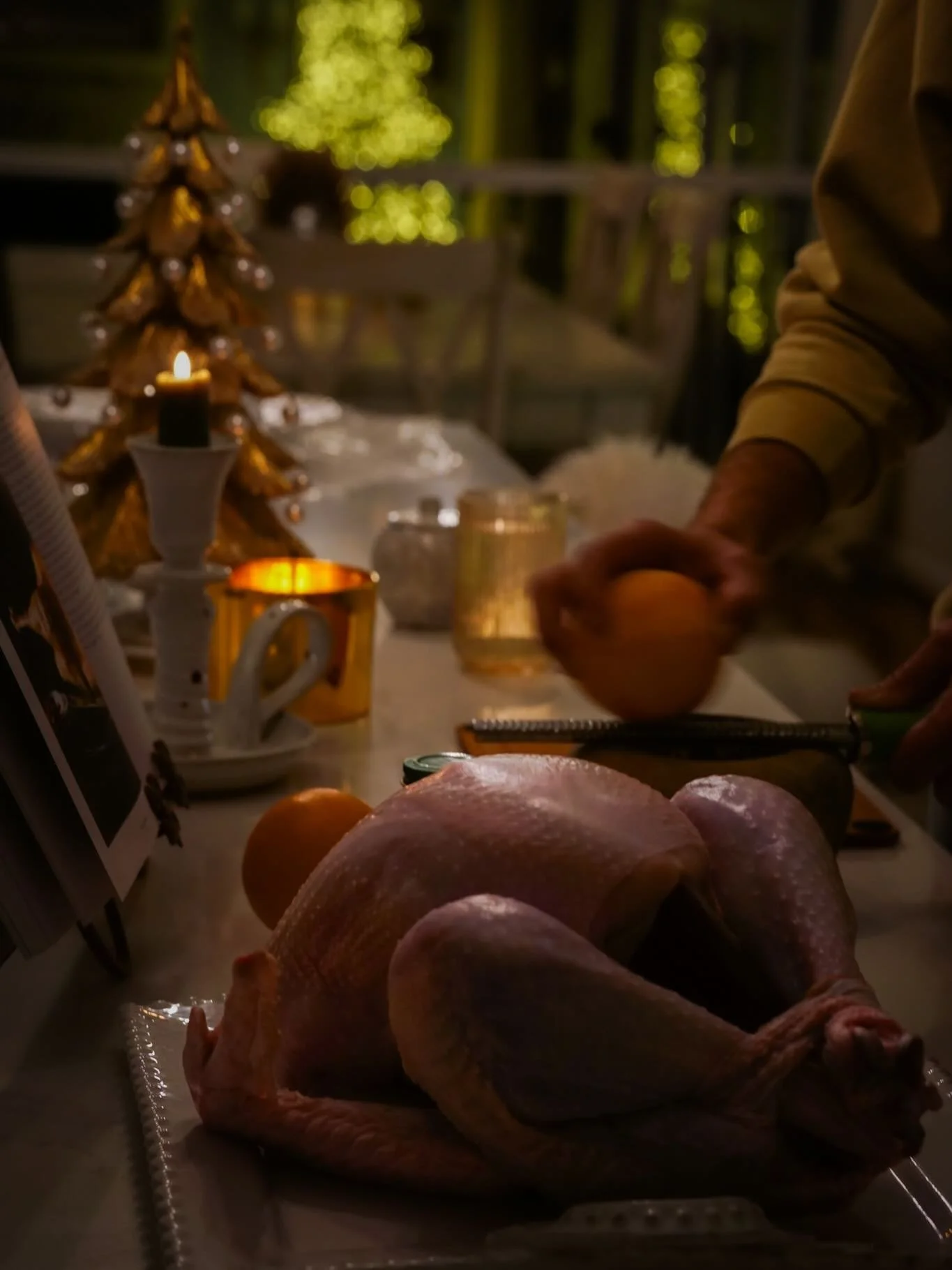 There&rsquo;s something magical about dry brining a turkey by candlelight ✨ late night cooking and scheming has truly become one of my favorite parts of the holidays during parenthood. Happy Thanksgiving Eve to all &amp; happy cooking 🤎