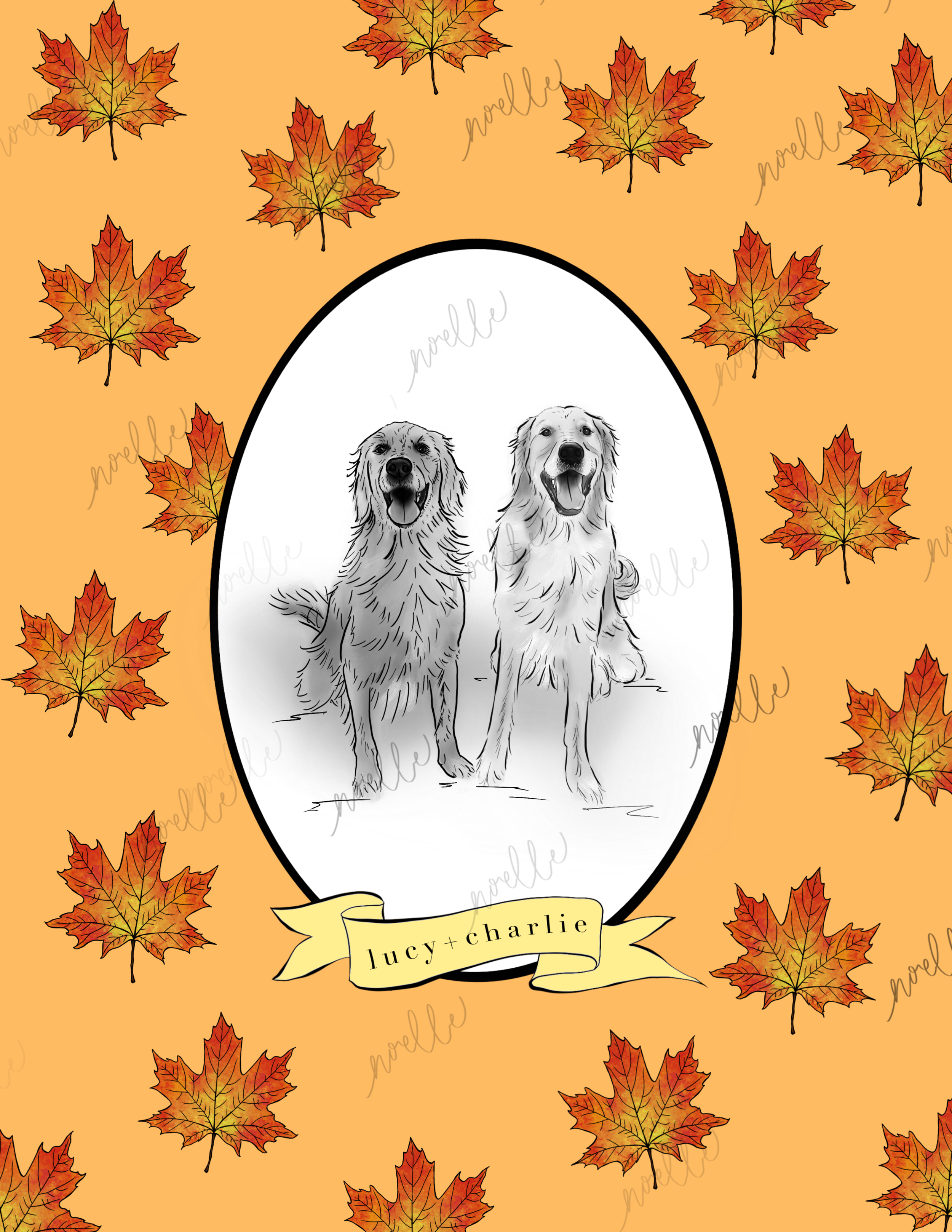 Custom Pet Portrait - Duo - The Maximalist