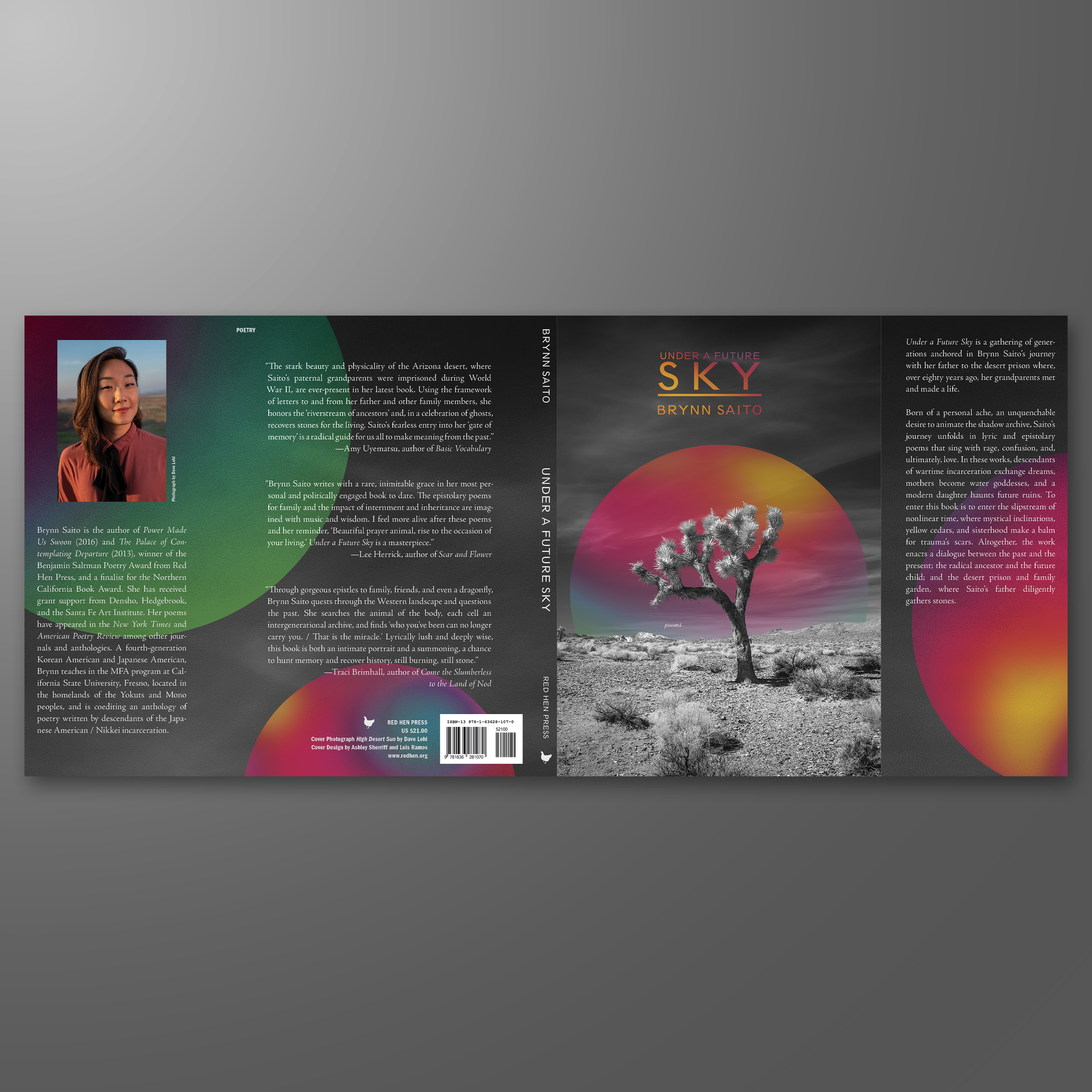 UNDER A FUTURE SKY. A collaboration between me and many other designers. I handled a lot of the production work, which meant getting the typography blocked title just right, and figuring out where to place the word “poems.” That might not seem like m