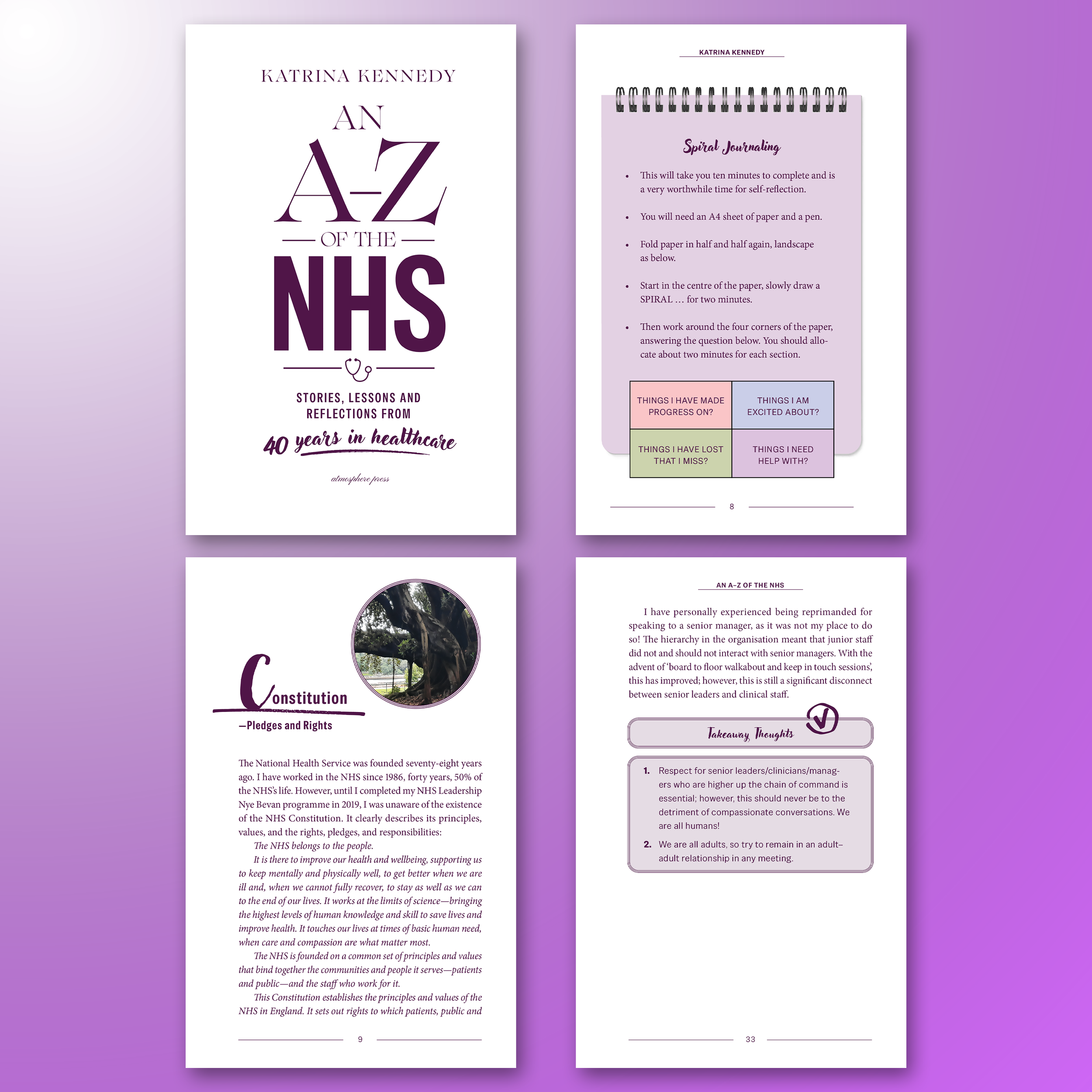 AN A–Z OF THE NHS: STORIES, LESSONS, AND REFLECTIONS FROM 40 YEARS IN HEALTHCARE. A four-color nonfiction book by an expert in physiotherapy training that distills decades of healthcare experience into 26 chapters, one for each letter of the alphabet
