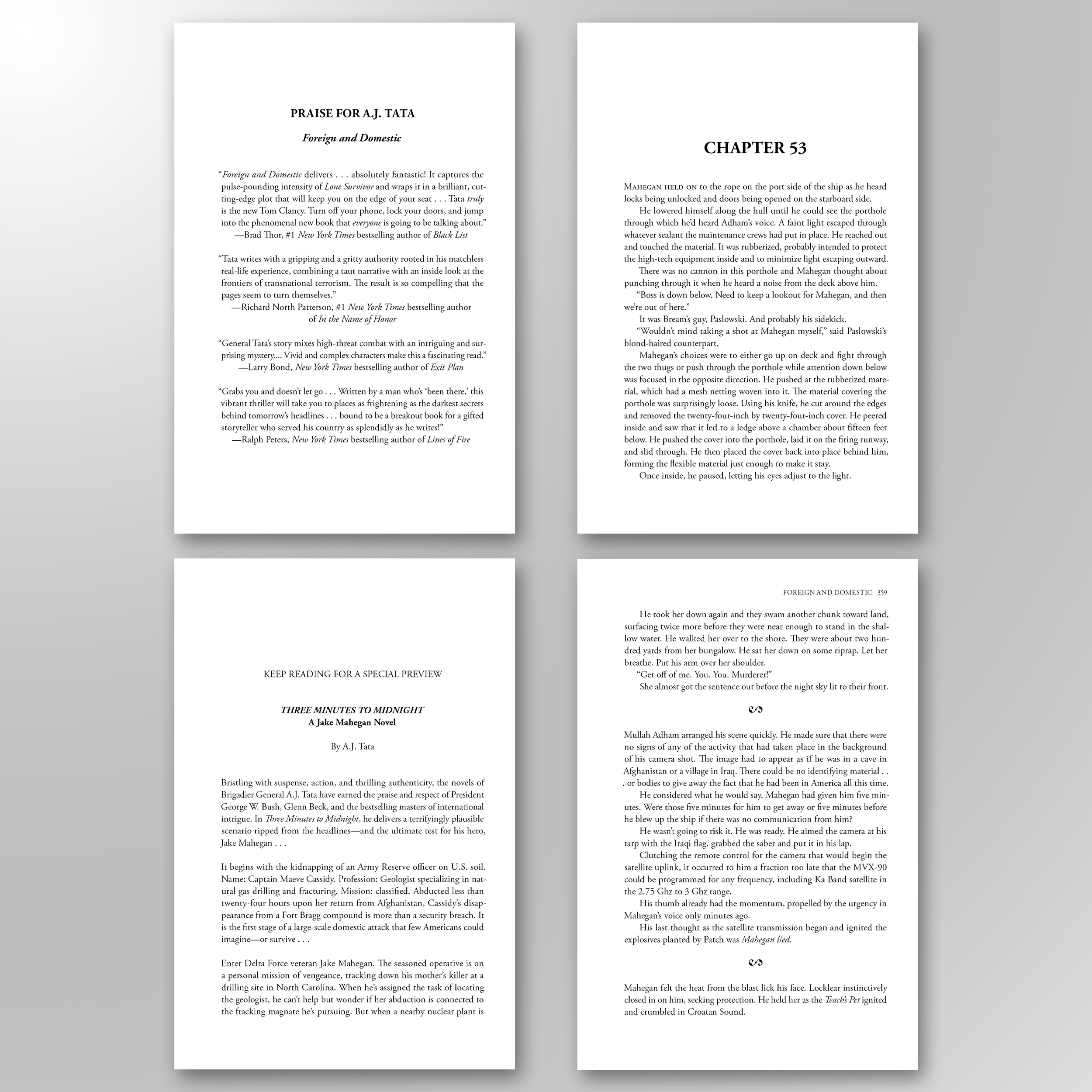 FOREIGN AND DOMESTIC. Freelance interior design work for Kensington Books on a reprint of a classic title. The project involved updating the layout with new praise pages and adding a feature preview showcasing the author’s next book.