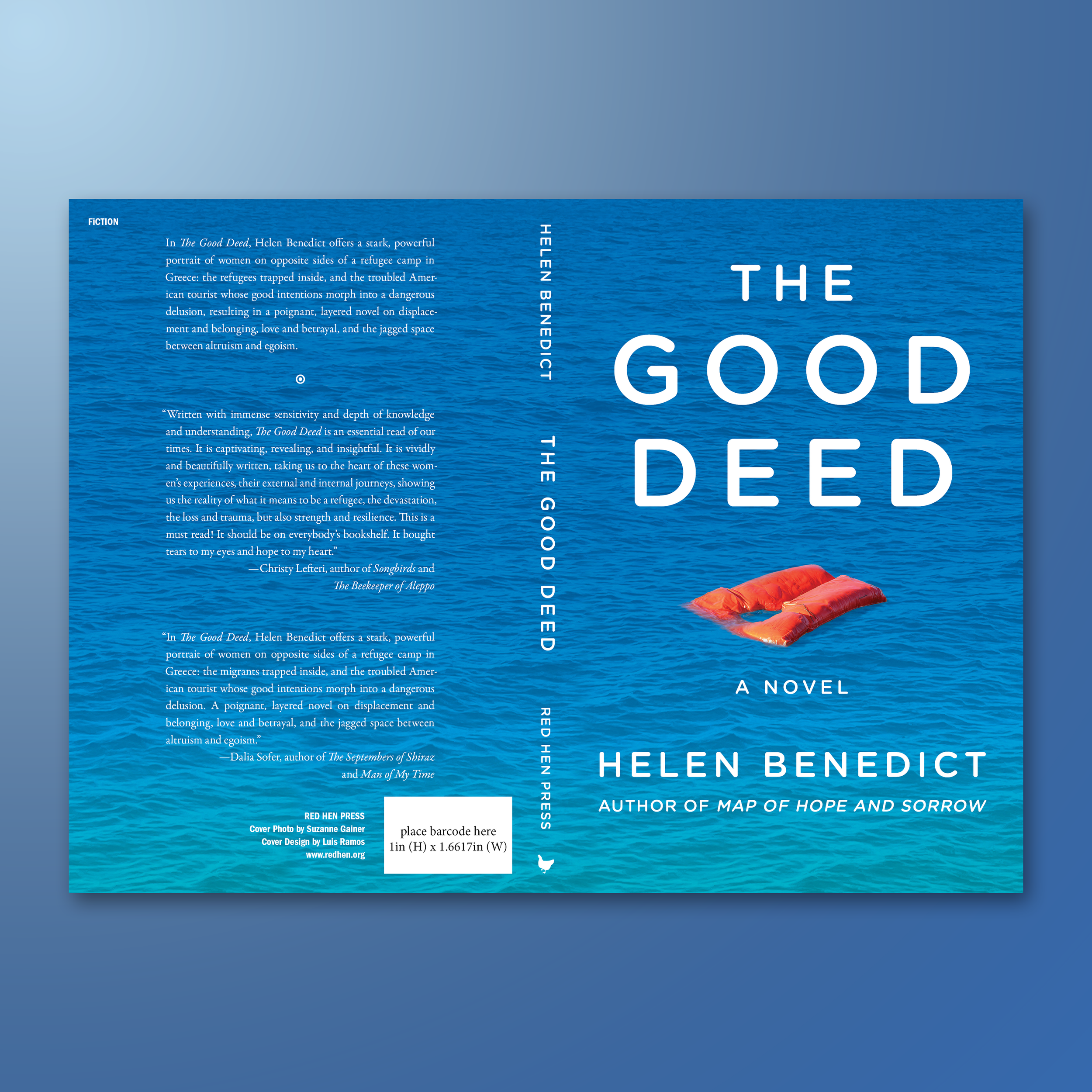 THE GOOD DEED. A thrilling novel about the treacherous journey of refugees. I'm proud to have designed this cover, one of my simpler, yet striking, typographical designs.