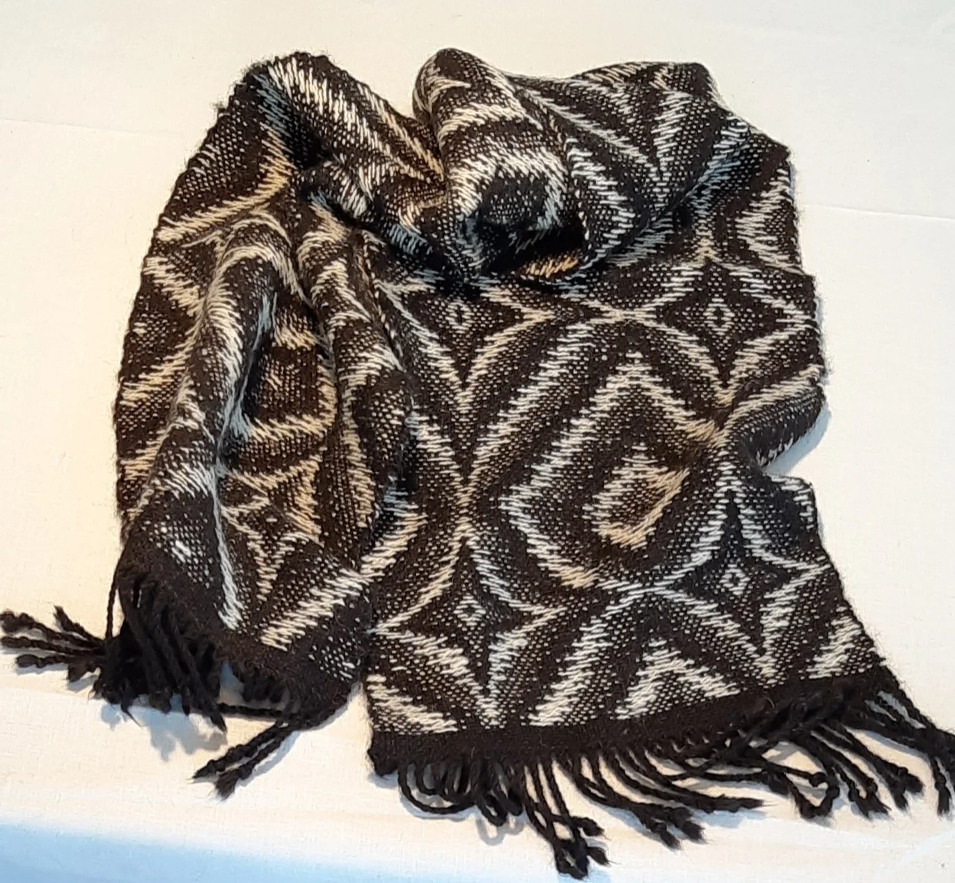 Blooming Star: Alpaca and Wool Scarf/Runner