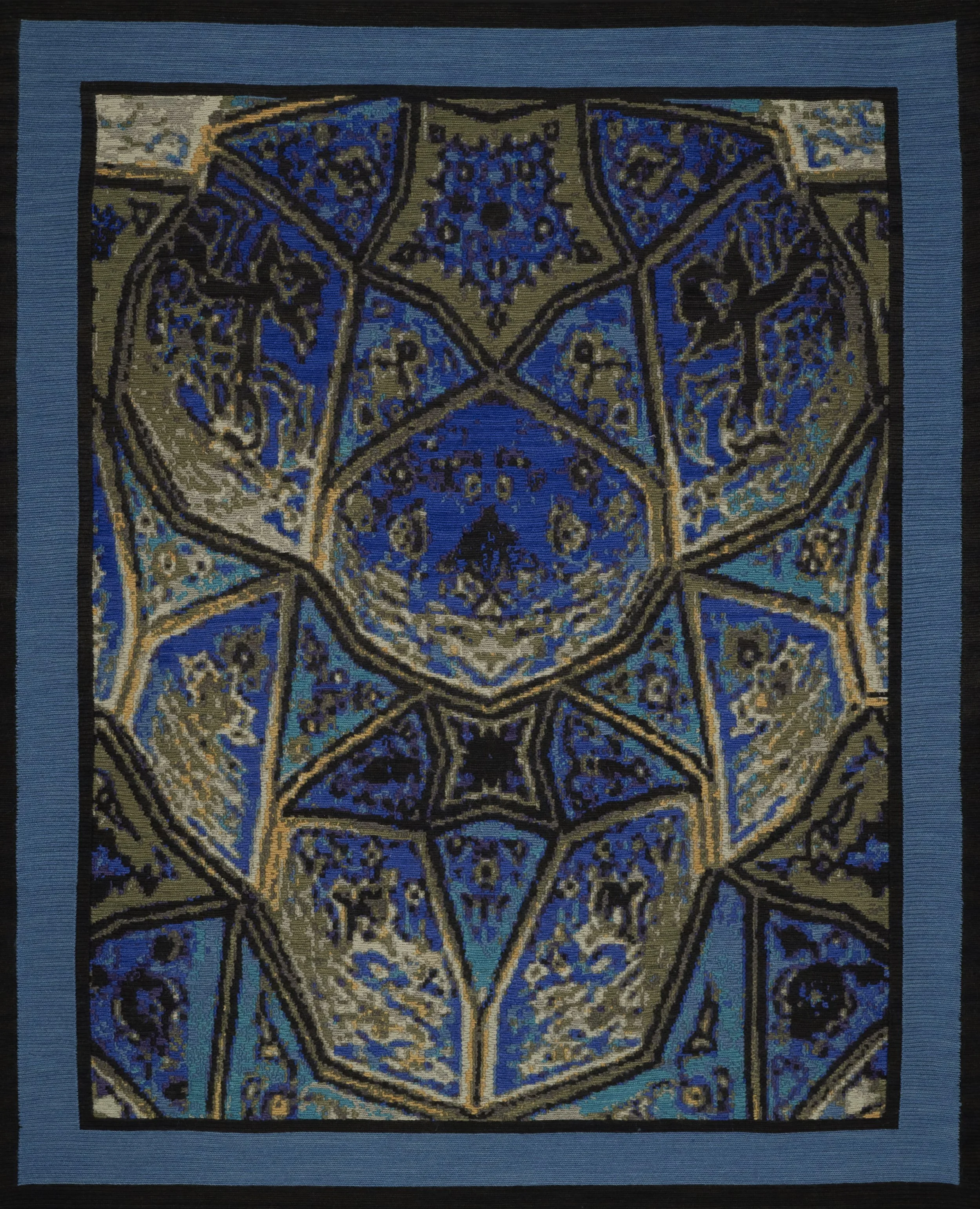 Splendid Entrance 2023, - Handwoven Tapestry, Wool, Tencel, Cotton, - 35" x 42.5" In