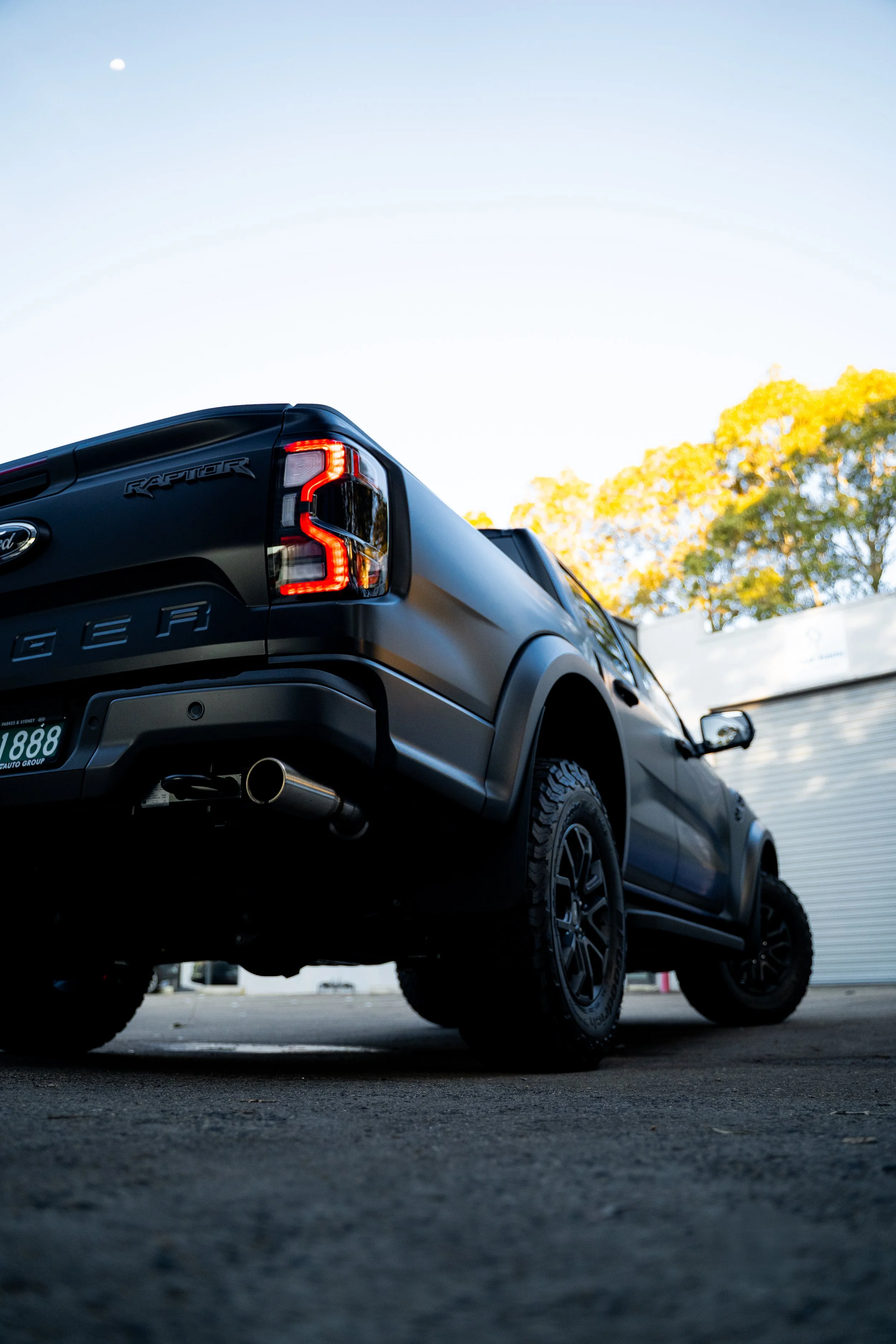 Black Ford Raptor after paint protection detailing, Sydney
