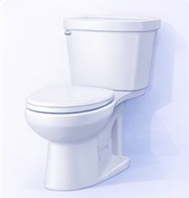 Reset toilet with wax ring