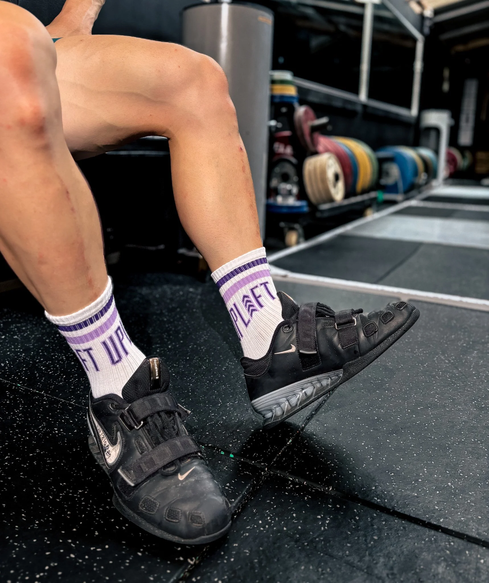 Purple Crew Socks