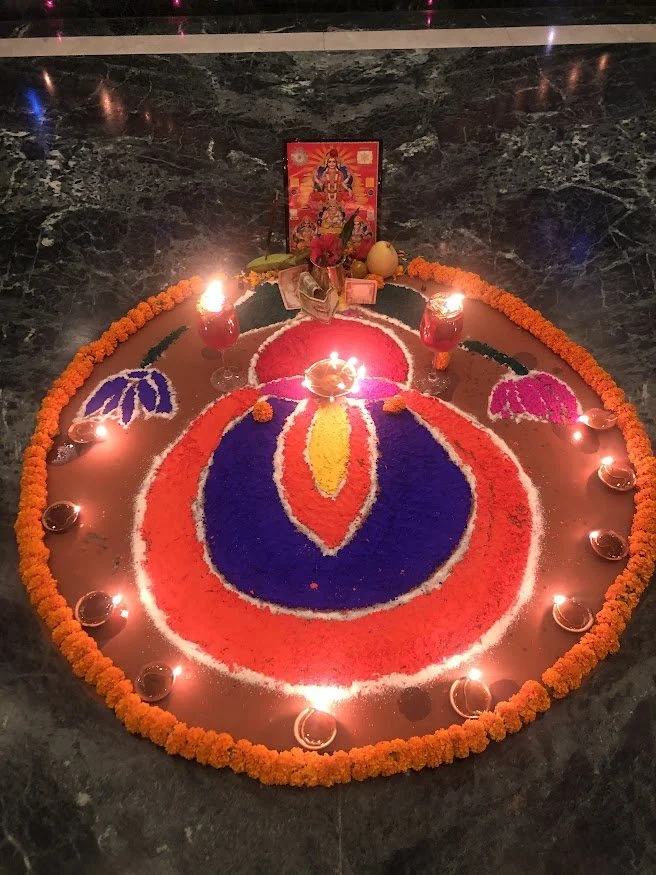colourful redchalk design celebration nepal