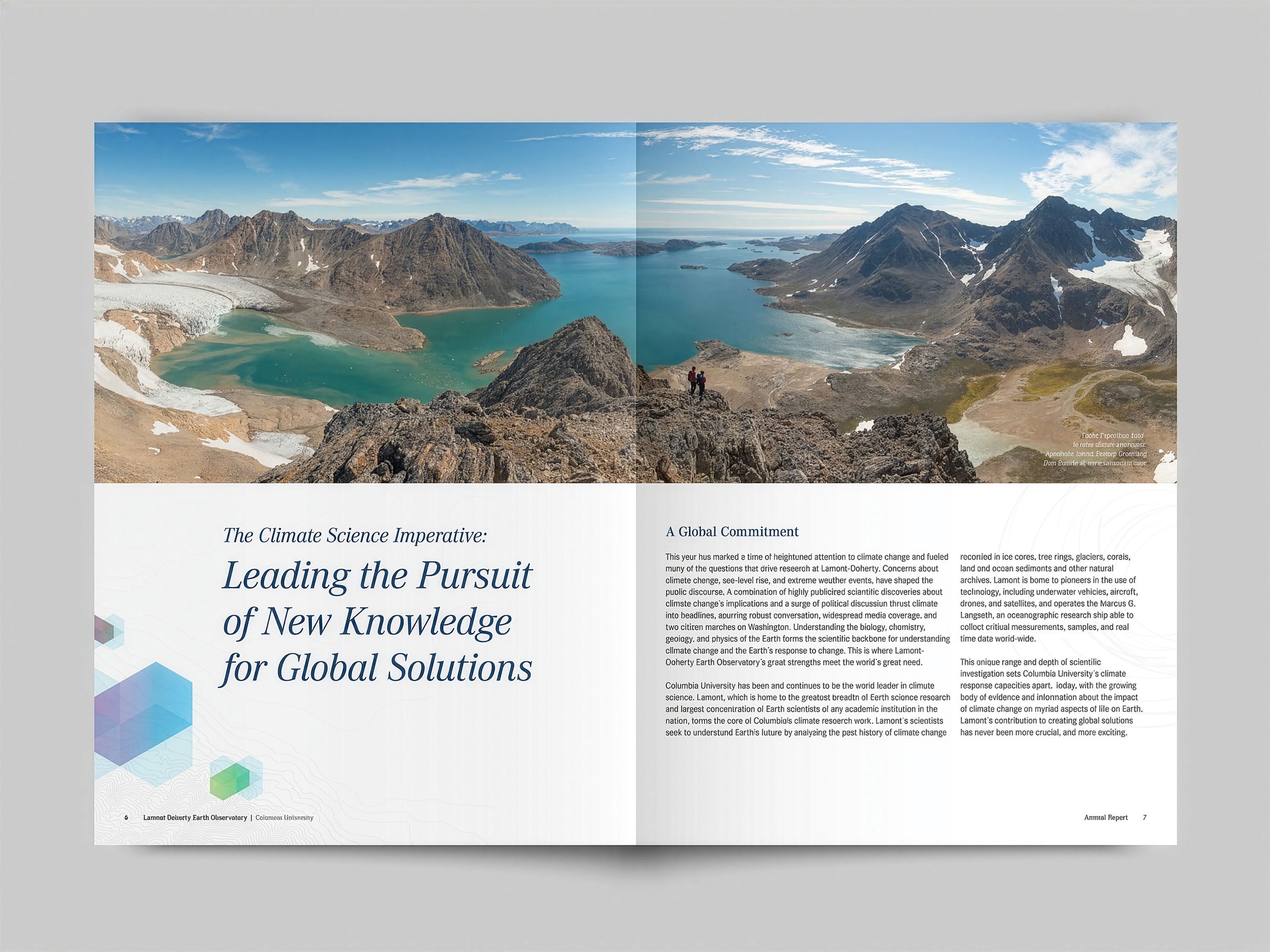 Lamont-Doherty Earth Observatory magazine spread