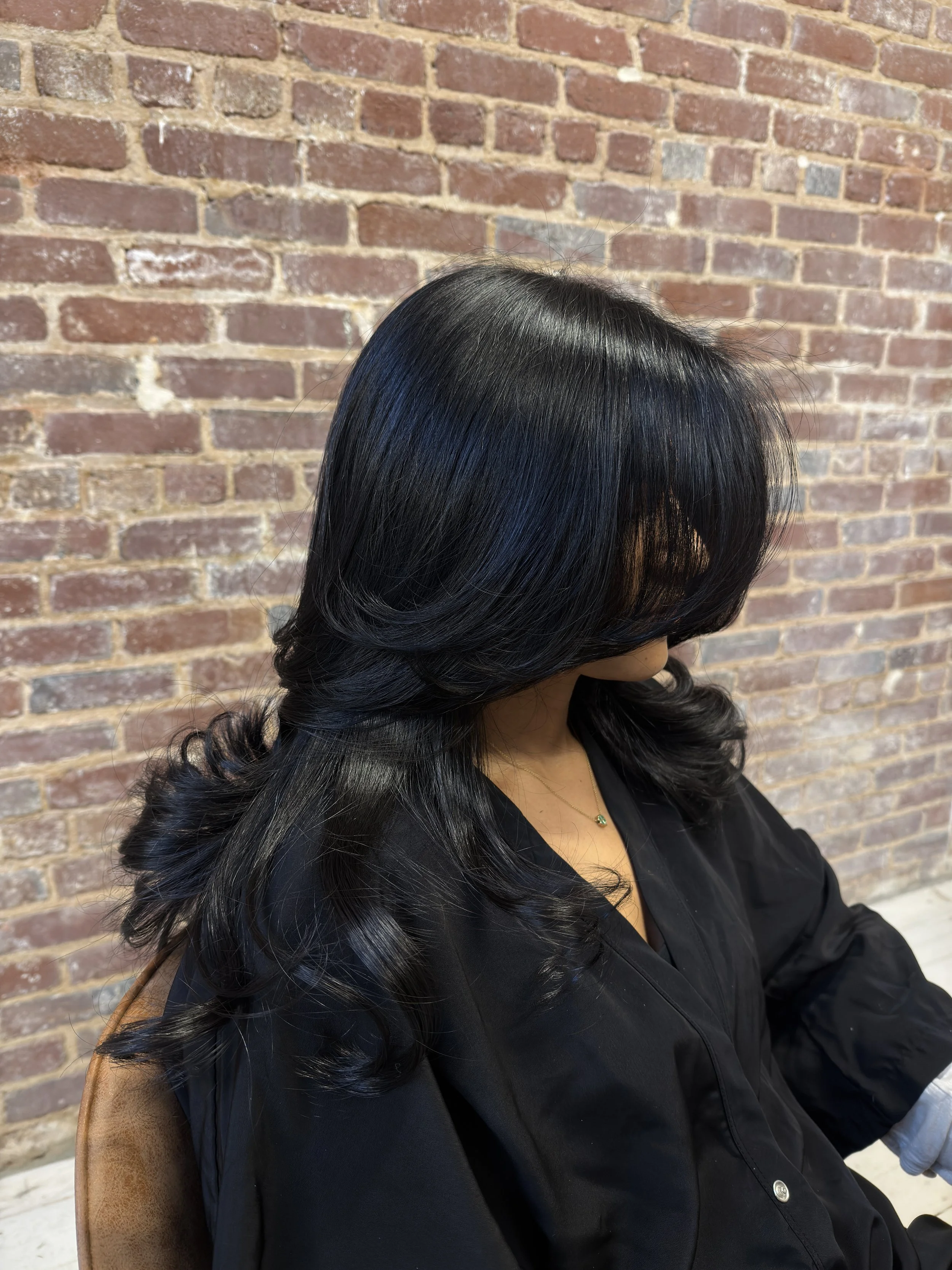 Long Layers Silk Press Jasmine Castro Atlanta Hair Stylist Colmado Salon Old Fourth Ward