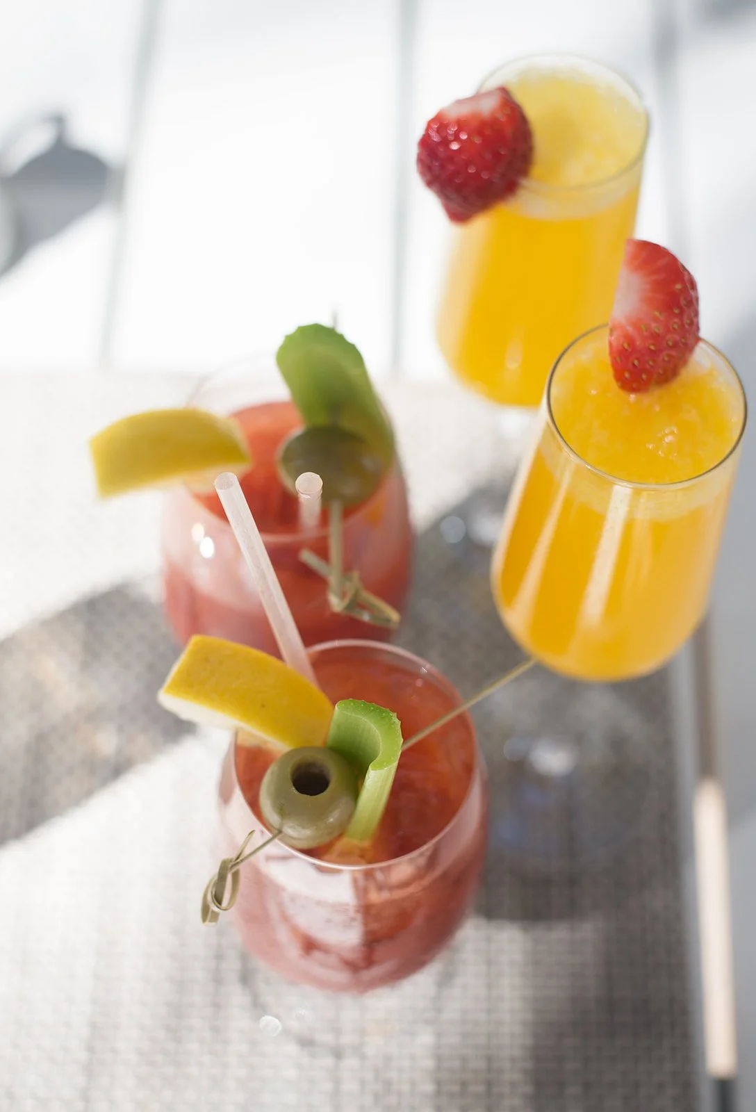 Restaurant and bar branding photograph of cocktails.