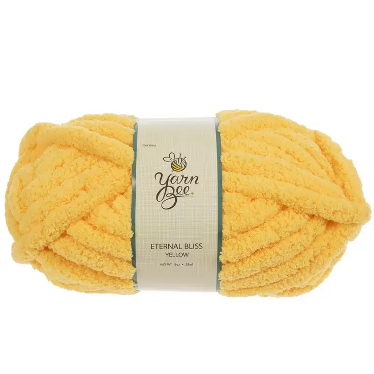 yellow chunky chenelle yarn.webp