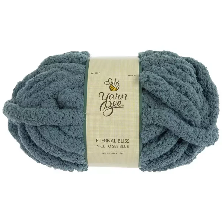 Nice to See Blue Chunky Chenille Yarn.webp