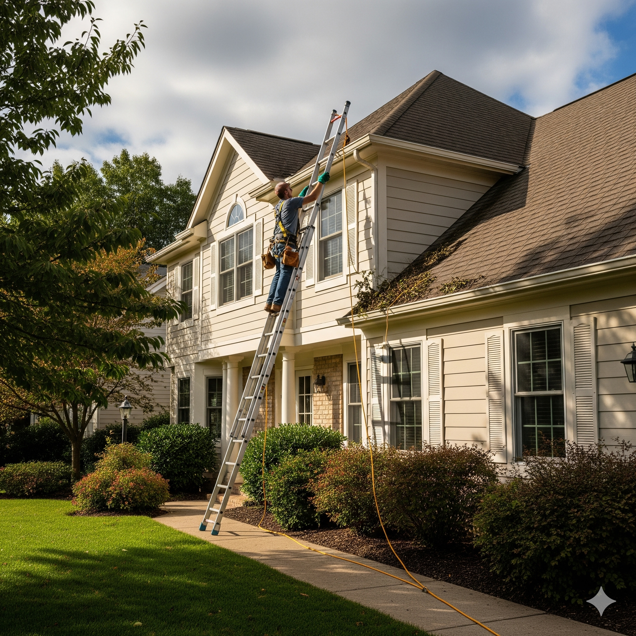 Two Story Gutter Cleaning