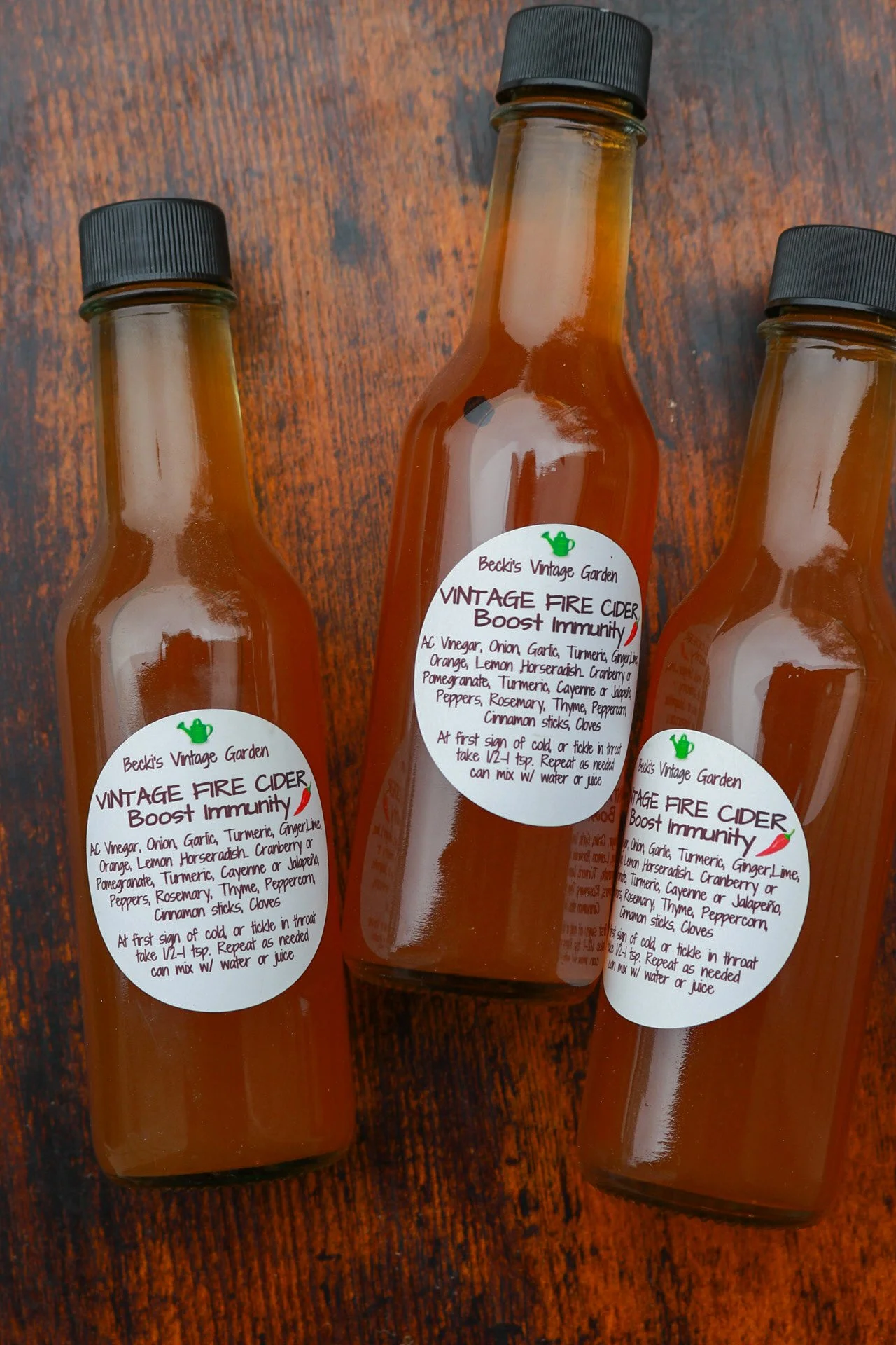 Vintage Fire Cider Boost Immunity Cider