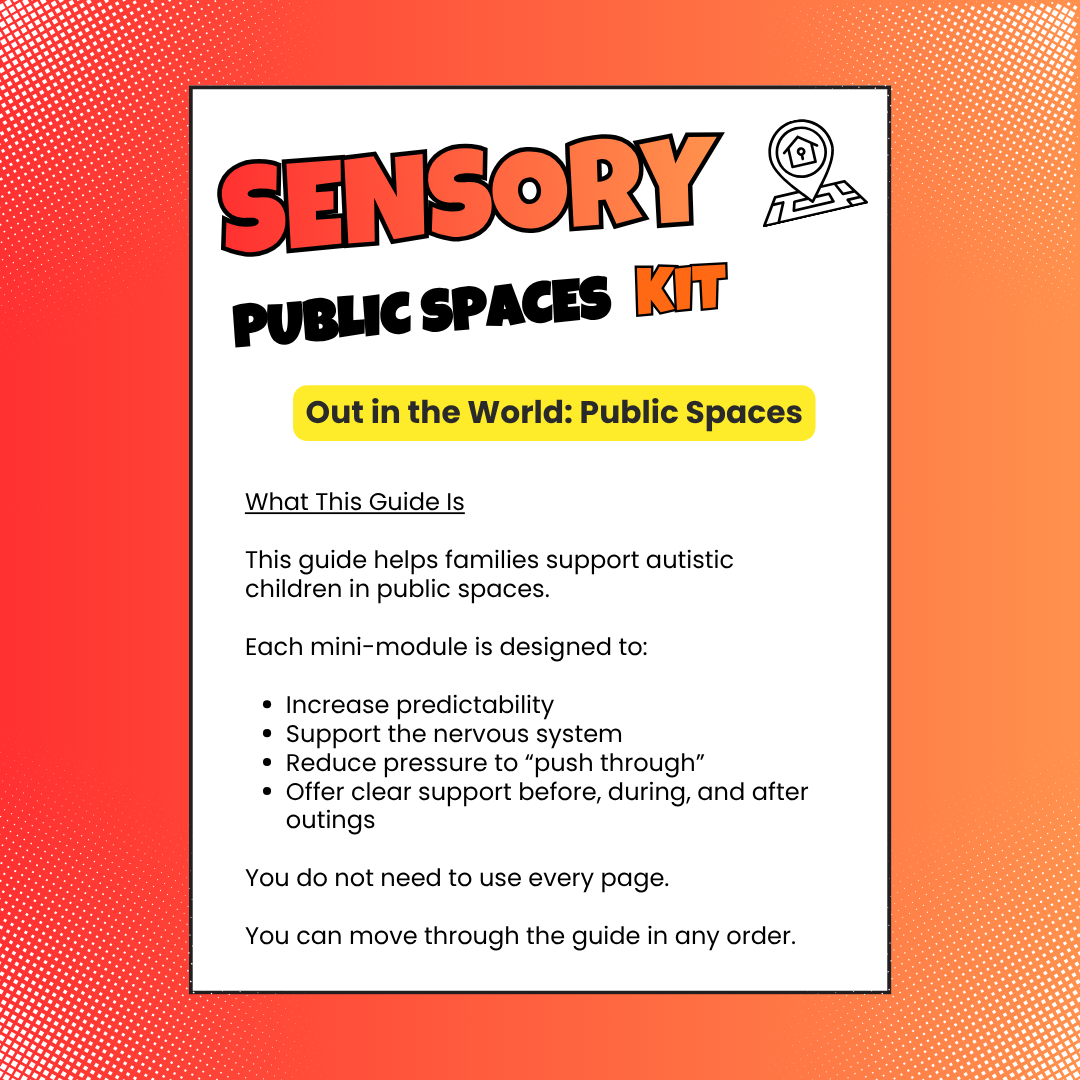 Sensory Public Spaces Kit with Social Stories & Parent Guide