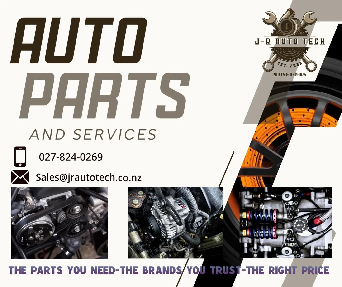 Stoked to have JR Autotech jump on board backing @brcmotorsport_ 🤝

Based in Taranaki, JR Autotech are a mobile mechanic offering servicing, parts supply, and professional fitting. Competitive pricing and quality products

📧 sales@jrautotech.co.nz
