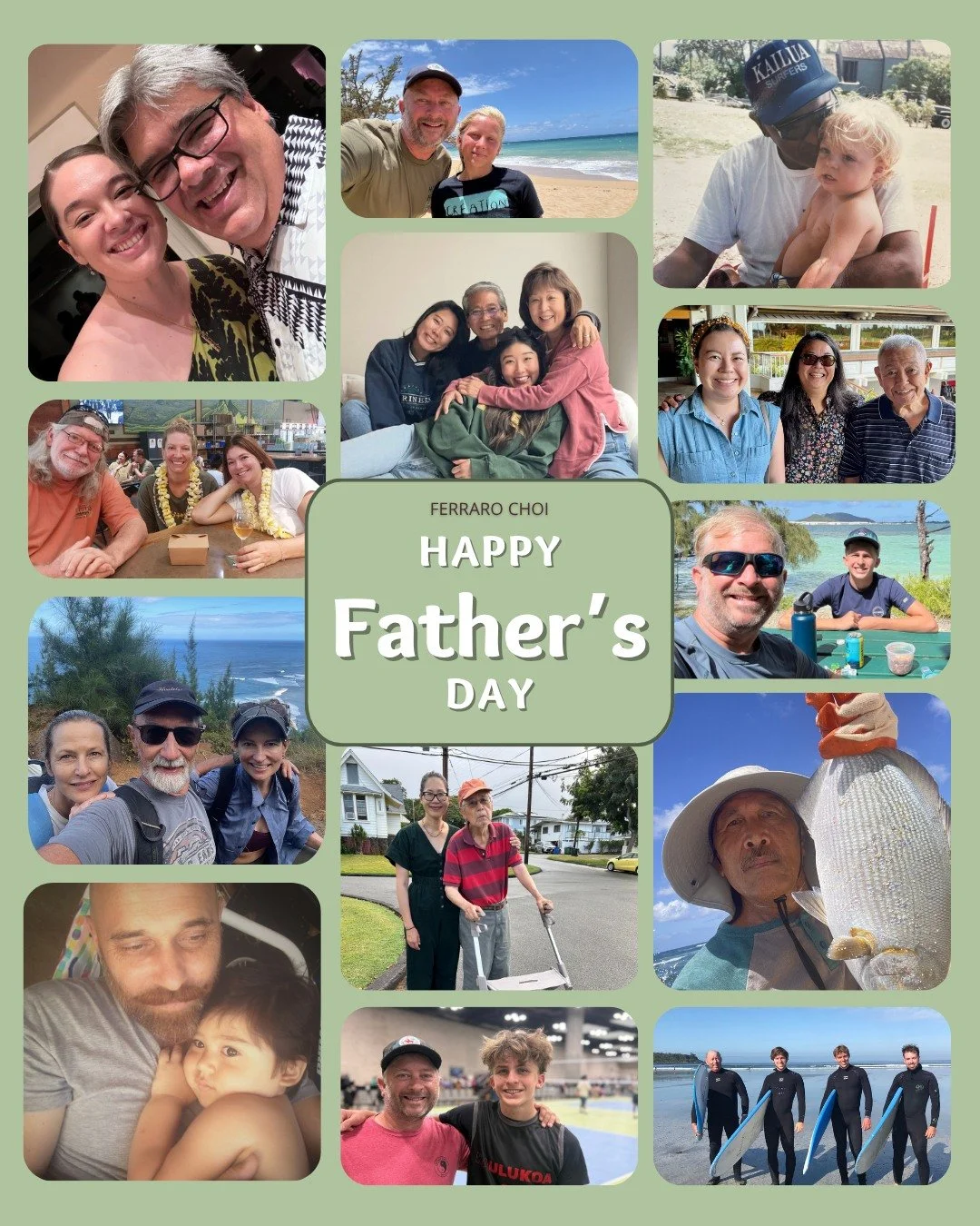 Happy Father&rsquo;s Day to the incredible dads and fatherly figures on our Ferraro Choi team and to the special dads who raised us! Whether you're parenting kids, pets, plants, or supporting hanai kids, nieces, or nephews, we see you and celebrate y