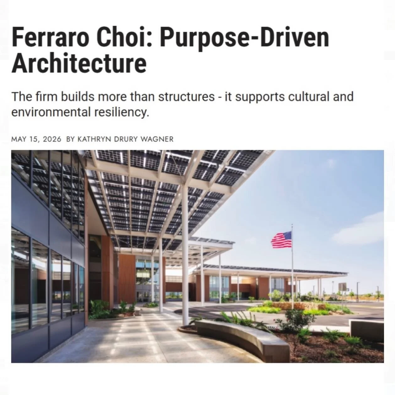 Fortunate to be featured by @hawaiibusinessmagazine!

Reflecting on Joe and Gerald&rsquo;s beginnings as the first LEED-accredited architects in Hawaii to Ferraro Choi&rsquo;s vision of sustainability is a reminder of our roots in mission and purpose