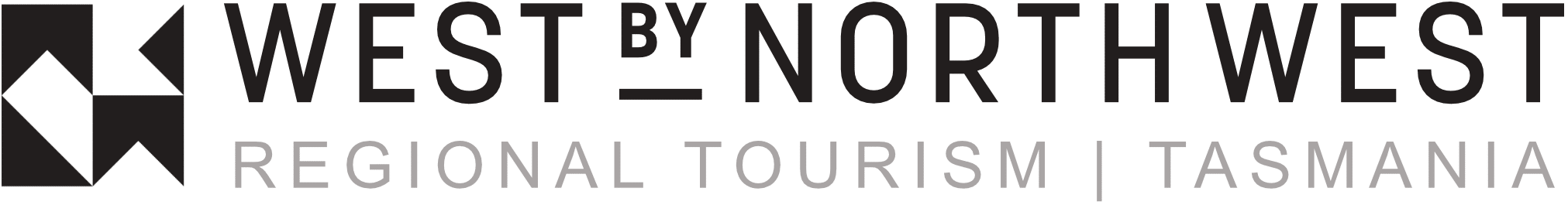 Logo of West by Northwest Regional Tourism Tasmania featuring a stylized compass icon.