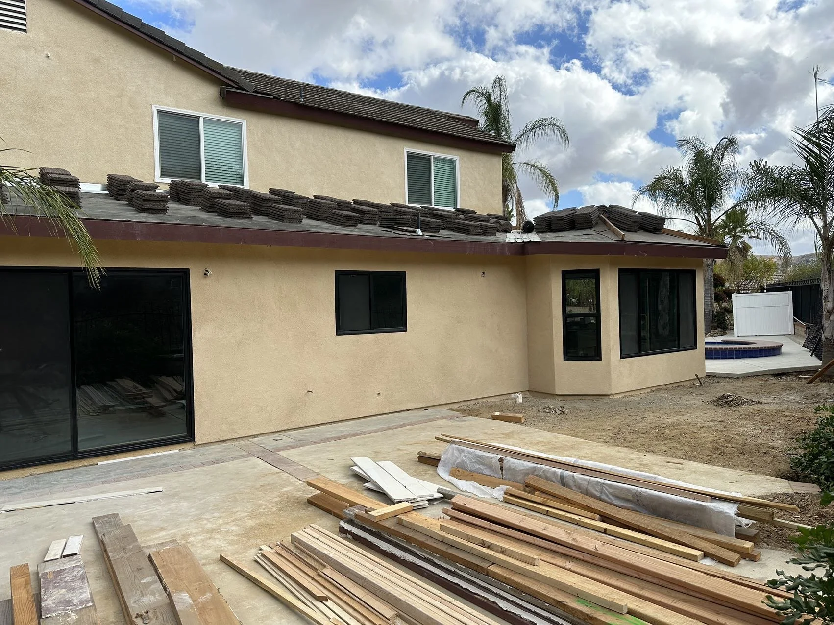 Roofing of the expansion