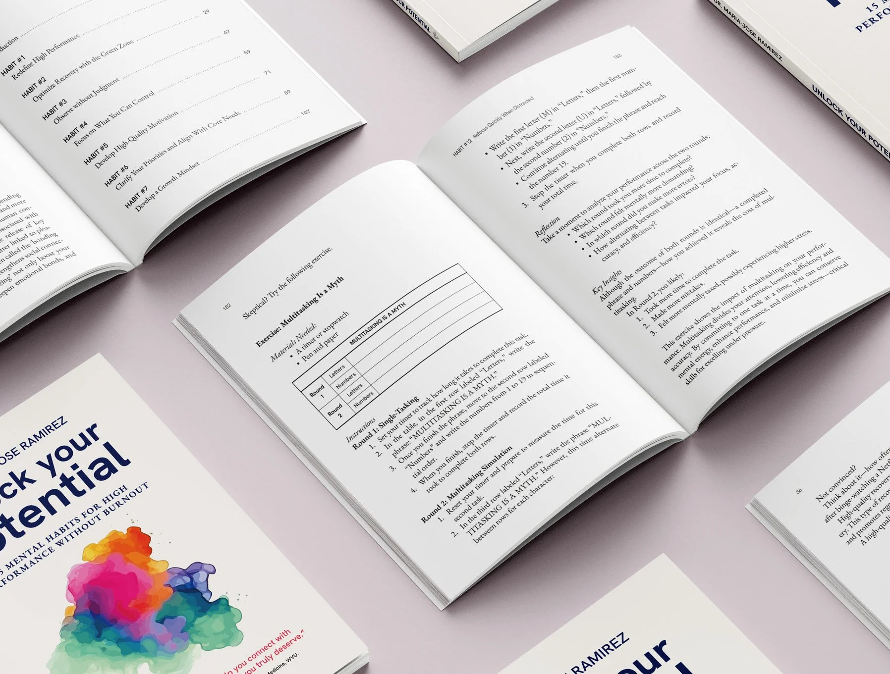 Book "Unlock your Potential" by Dr. María José Ramírez.