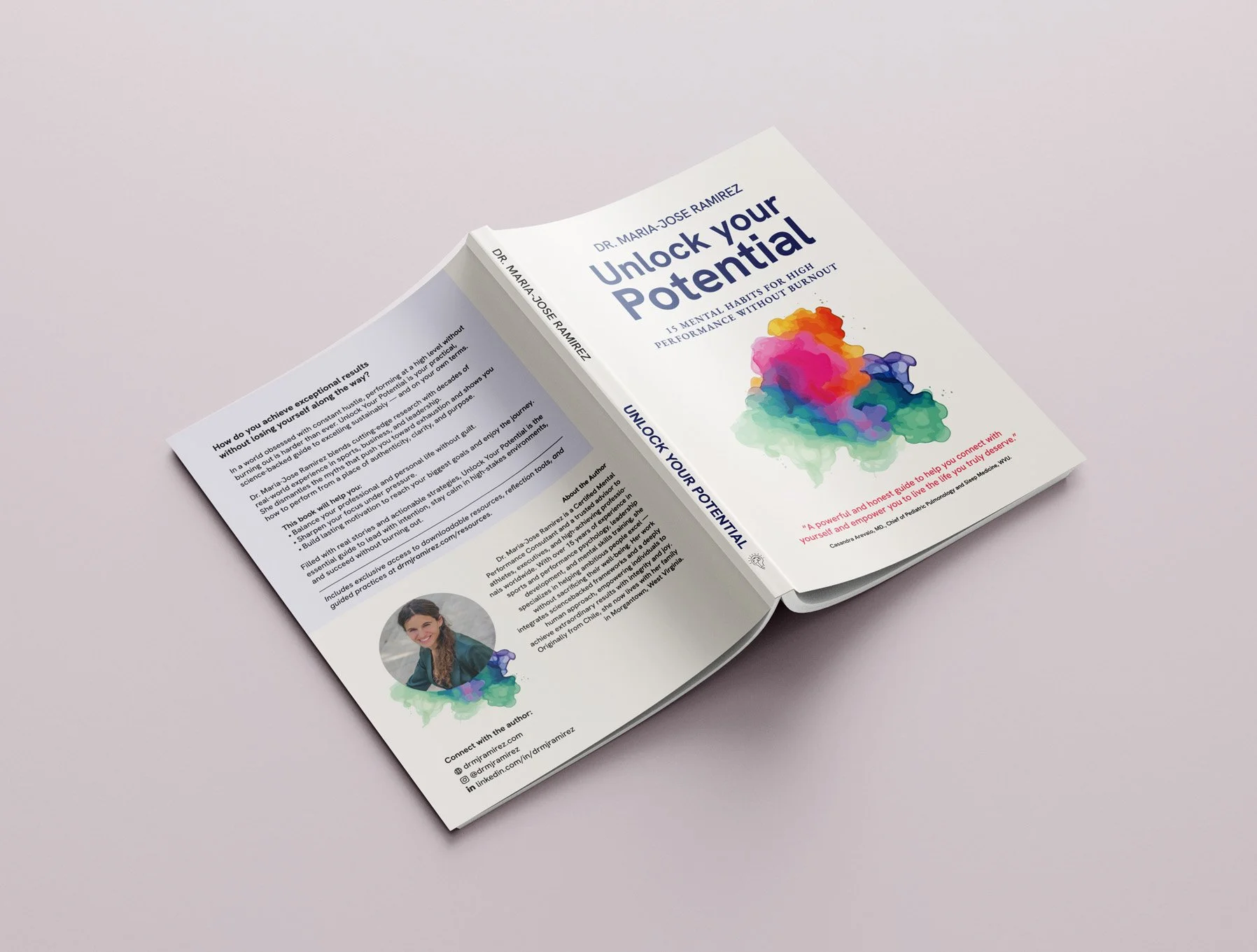 Book "Unlock your Potential" by Dr. María José Ramírez.