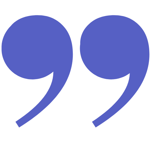 Closing quotation mark graphic used for testimonial or highlighted statement