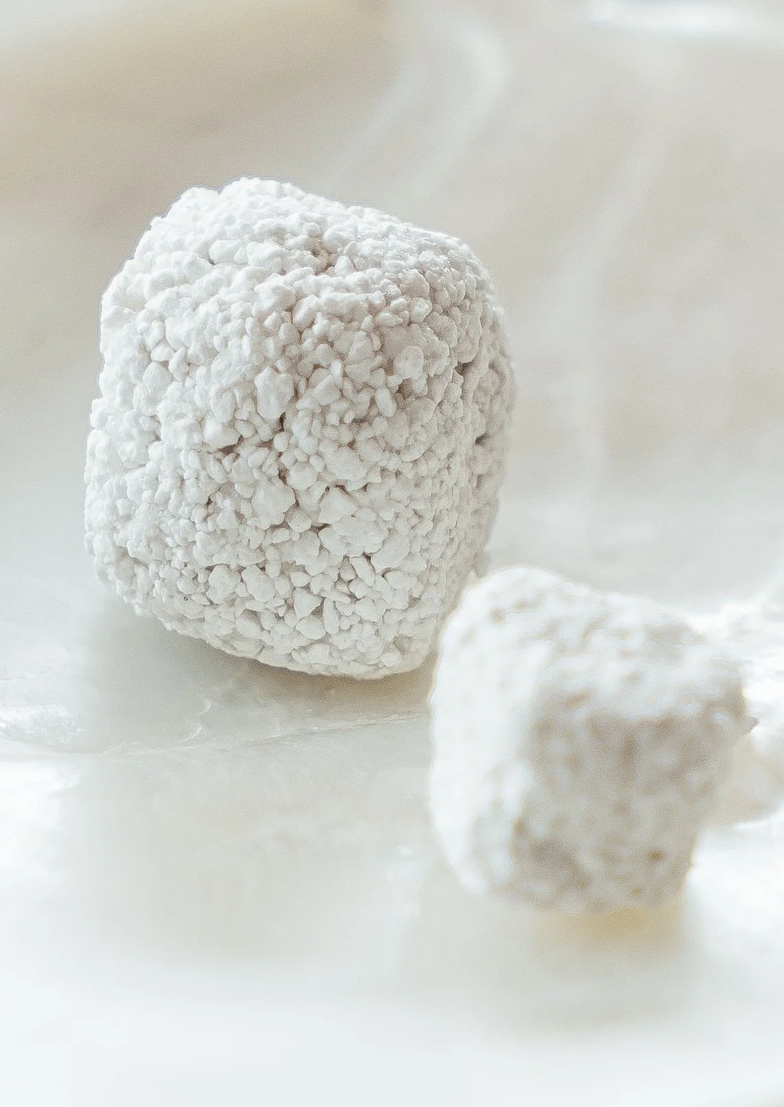 Close-up of PearlBone™ granules showing biomaterial texture and structure