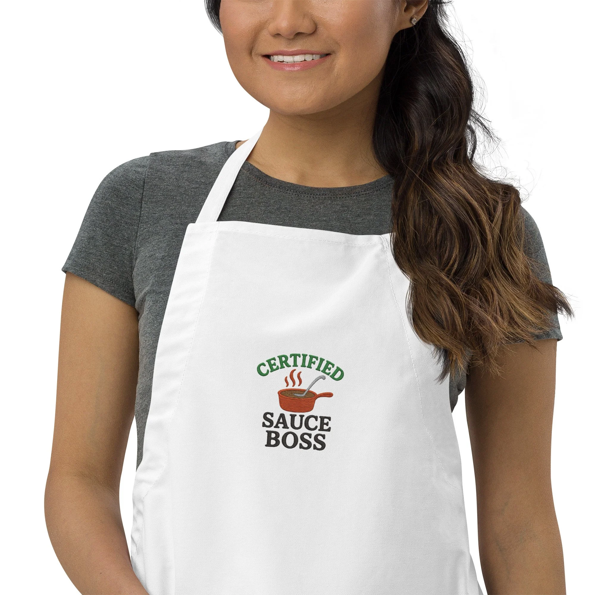 Certified Sauce Boss – Italian American Stories Embroidered Apron