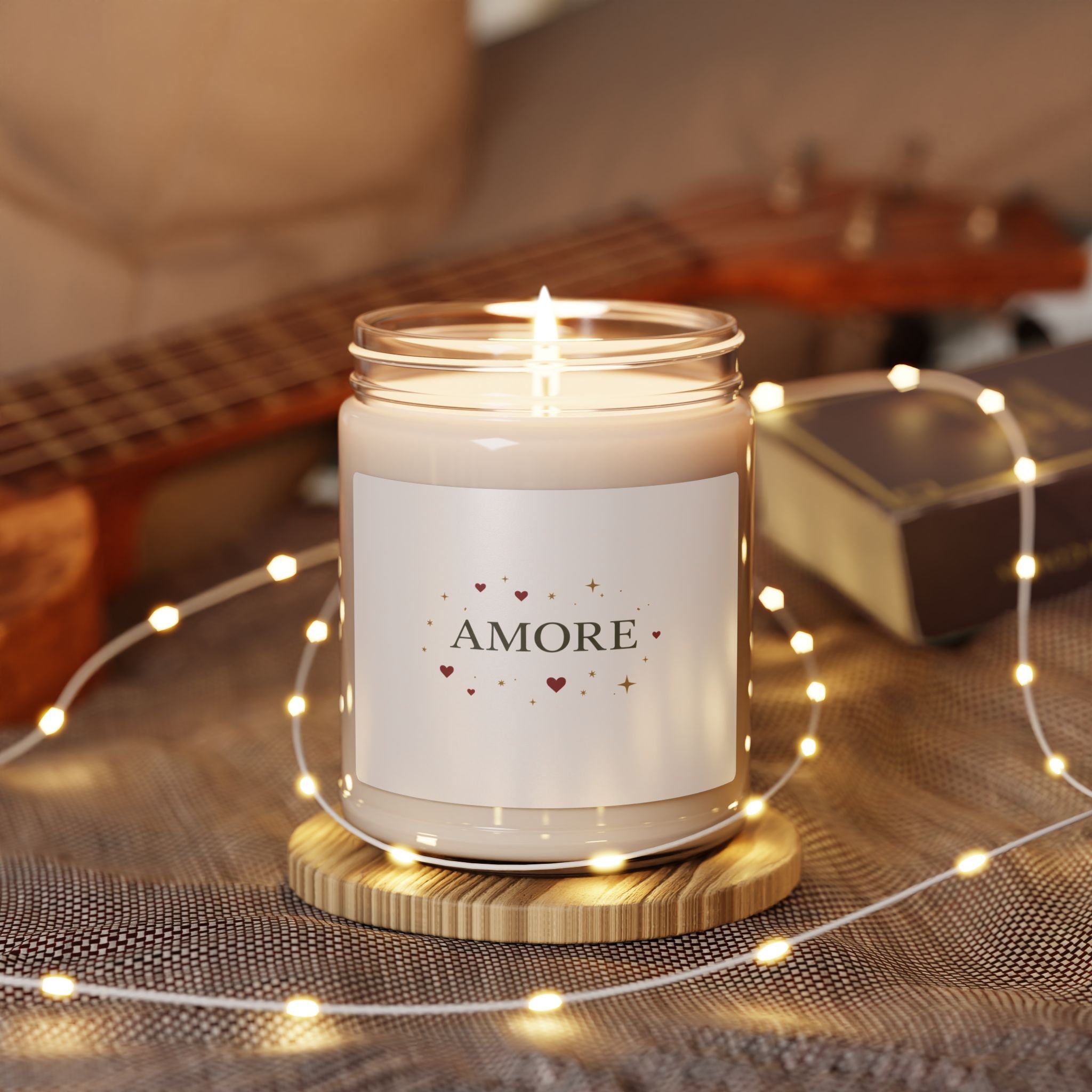 Amore Soy Candle (9oz) – Romantic Heart Italian-Inspired Scented Candle