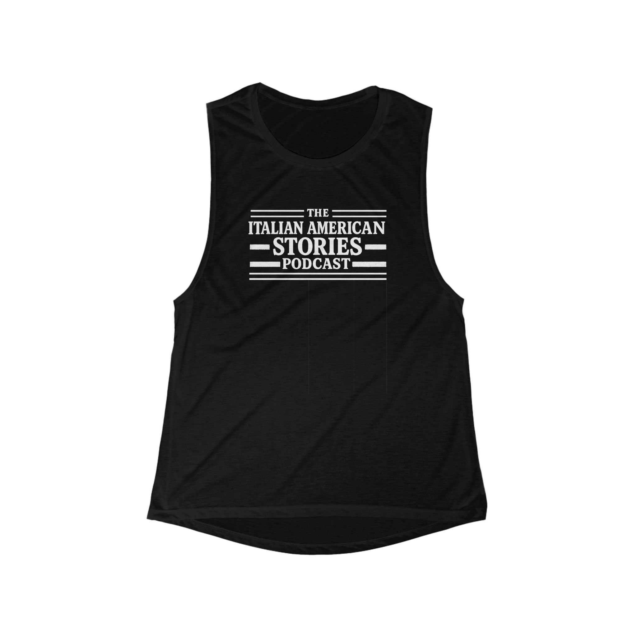 Italian American Stories Podcast Women's Flowy Scoop Muscle Tank