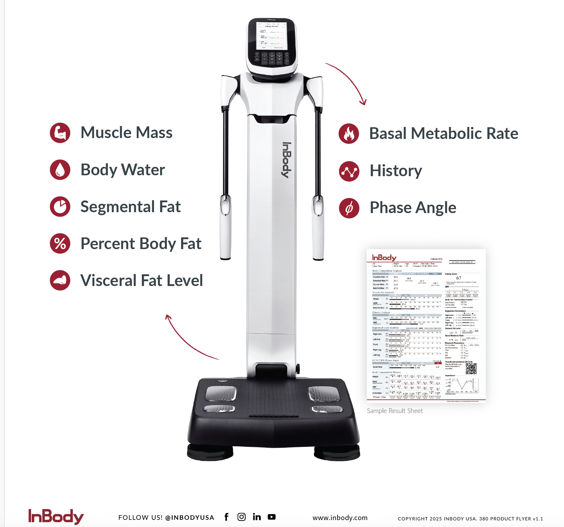 On-Site InBody 380 Body Composition and Segmental Analysis Test