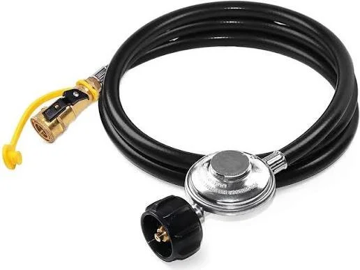 6 Feet 1/4 Inch Quick Connect Propane Hose with Regulator