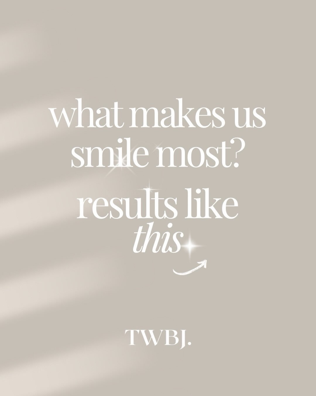 A brighter, whiter smile that speaks for itself. Our TWBJ teeth whitening treatments are designed to elevate your natural smile safely and beautifully.

Swipe across to see our most recent results 🤭
Your glow starts with your smile.

Book your appoi