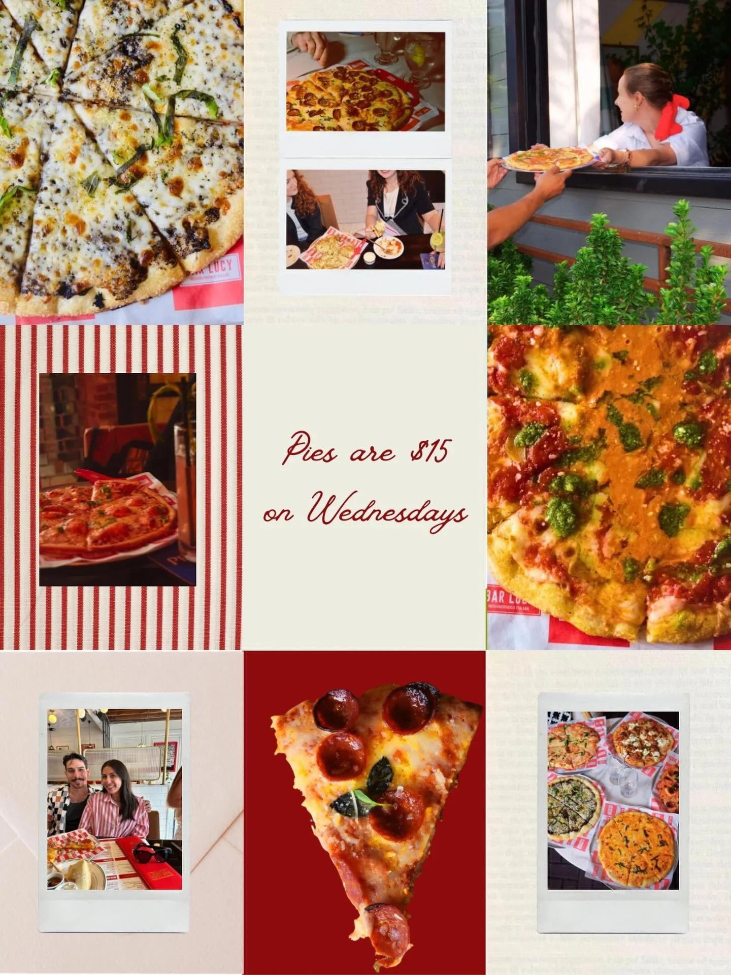 Our pizzettes are just $15 on Wednesdays ❤️🍕